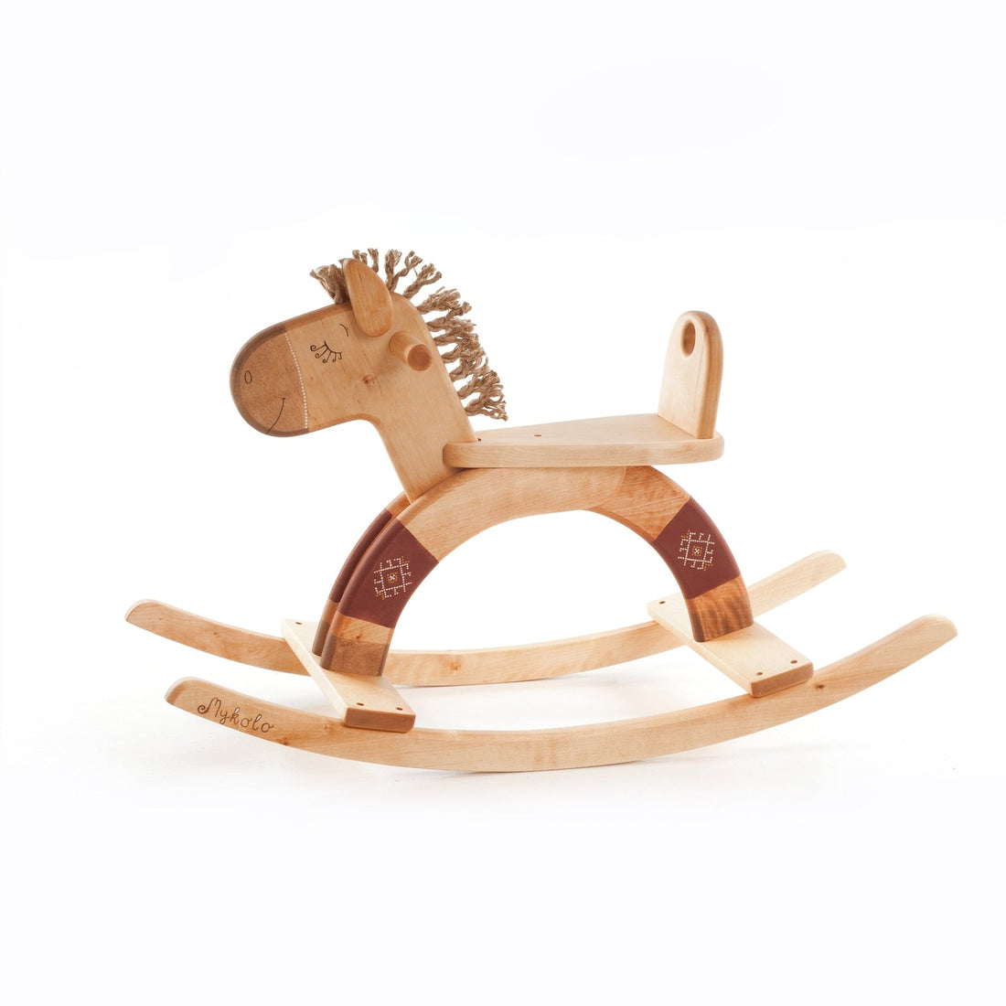 Wooden Rocking Horse — Barn Red