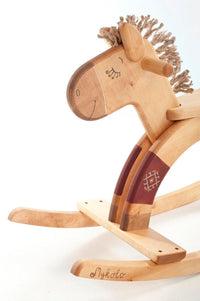 Wooden Rocking Horse — Barn Red