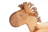 Wooden Rocking Horse — Barn Red